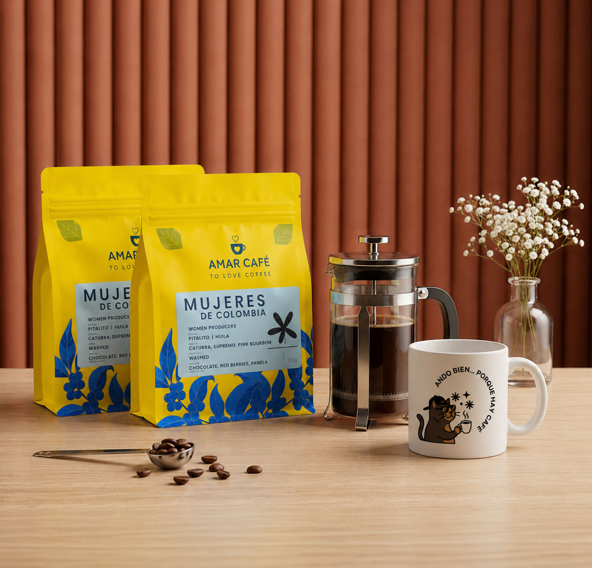 Kit Café Personal x2 + Mug Experiencia VINTO